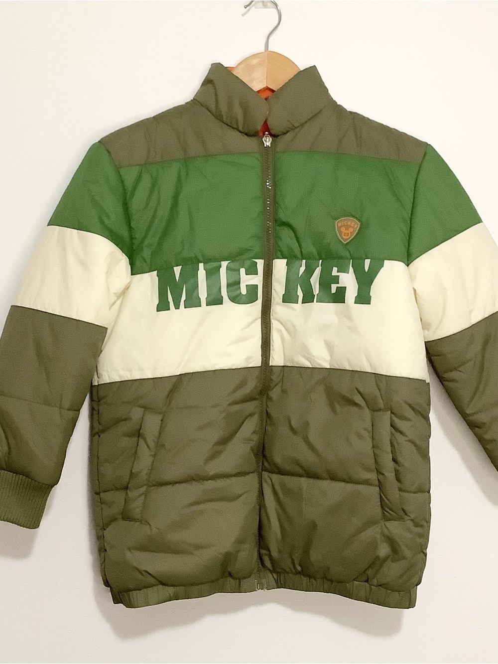 Disney Mickey 28 Colorblock Kid’s Puffer Winter Fall Jacket Sz.12